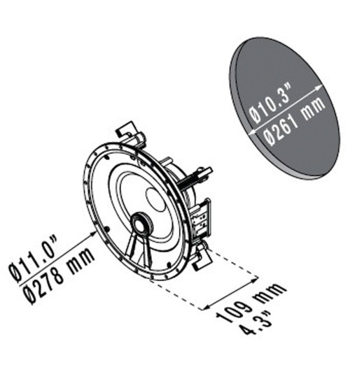 Dali Phantom E-80 - Głośnik instalacyjny ścienny / sufitowy