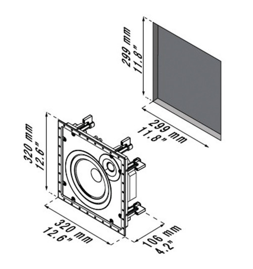 Dali Phantom H-80 - Głośnik instalacyjny ścienny / sufitowy