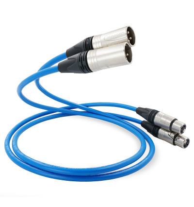 Melodika SB2X25 Sky Blue - Kabel interkonekt audio 2 XLR - 2 XLR 2,5m