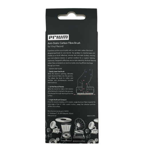 Prium Vinyl Brush - Antystatyczna szczotka do czyszczenia płyt winylowych