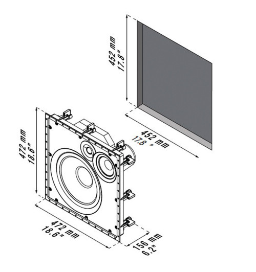 Dali Phantom H-120 - Głośnik instalacyjny ścienny / sufitowy