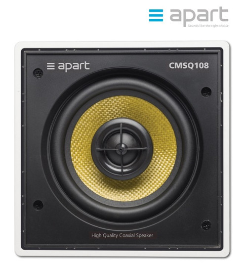 Dwudrożny głośnik kwadratowy Hi-End ścienny/sufitowy do zabudowy APART CMSQ108