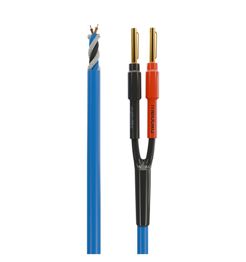 Melodika SBSC2575 Sky Blue - Komplet konfekcjonowanych kabli głośnikowych 2x2,5mm2 OFC 4N z Solid Grip 2x 7,5m