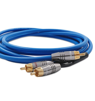 Melodika SBSWY40 Sky Blue - Kabel subwooferowy typu Y 1x RCA - 2x RCA 4m