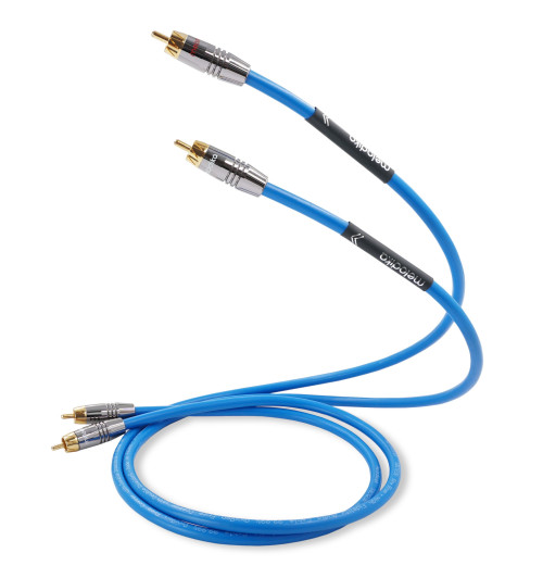 Melodika SB2R12 Sky Blue - Kabel interkonekt audio 2 RCA - 2 RCA (Cinch) 1,25m