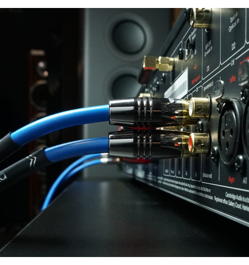 Melodika SB2R10 Sky Blue - Kabel interkonekt audio 2 RCA - 2 RCA (Cinch) 1m