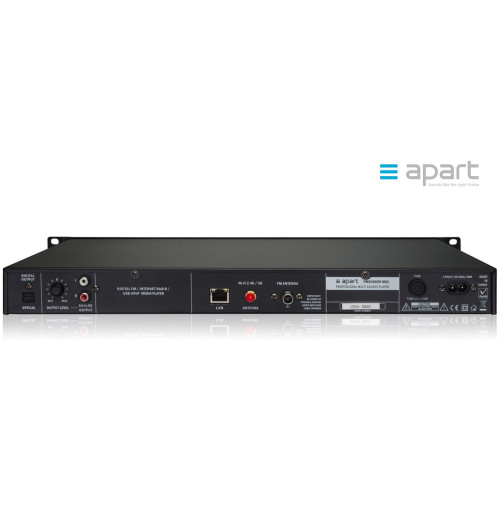 Biamp PMR4000RMKII - odtwarzacz USB/FM/RDS/UPnP/WiFi