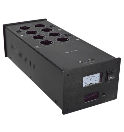 Taga Harmony PC-8000DC - Filtr zasilania / listwa zasilająca 8 gniazd + 2 USB z zasilaczem liniowym