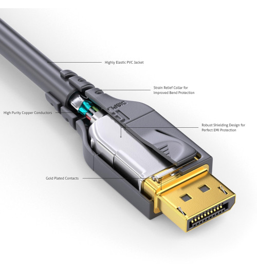 PureLink PI5010-010 PureInstall - Profesjonalny kabel DisplayPort 1.4 8K 32.4Gbps 1m