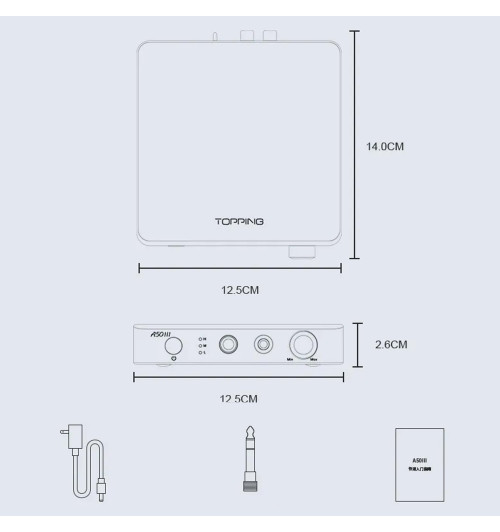 Topping A50 III - Biurkowy wzmacniacz słuchawkowy NFCA Hi-Res