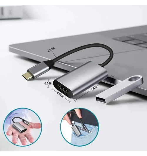 Konwerter adapter USB 3.1 typ C do HDMI 4K - WireWay WW410214