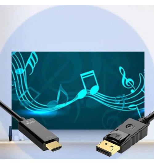 Kabel DisplayPort 1.1a / 1.2 do HDMI 4K UHD WireWay WW342118 1.8m