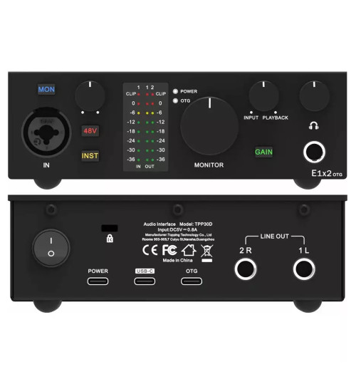 Topping E1x2 OTG - Profesjonalny interfejs USB Audio