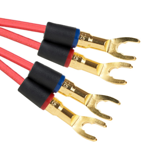 Van den Hul The Twin Red Spades - Komplet konfekcjonowanych kabli głośnikowych OFC AWG 16 - 2 x 2,5m