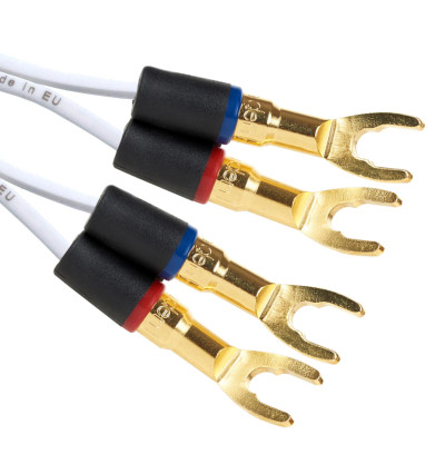 Van den Hul The Snowline Spades - Komplet konfekcjonowanych kabli głośnikowych OFC 2x1.97mm2 - 2 x 2,5m