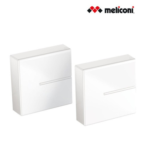 Meliconi Ghost Cubes - maskownice do kabli (2 sztuki) + szklana półka