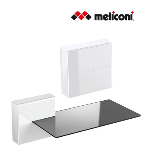 Meliconi Ghost Cubes - maskownice do kabli (2 sztuki) + szklana półka