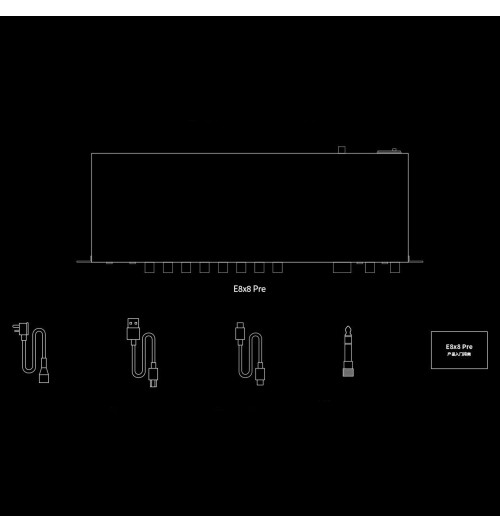 Topping E8x8 Pre - Profesjonalny studyjny interfejs USB audio
