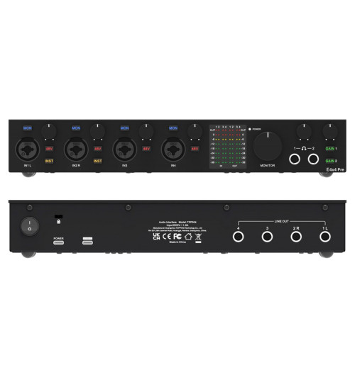 Topping E4x4 Pre - Profesjonalny studyjny interfejs USB audio