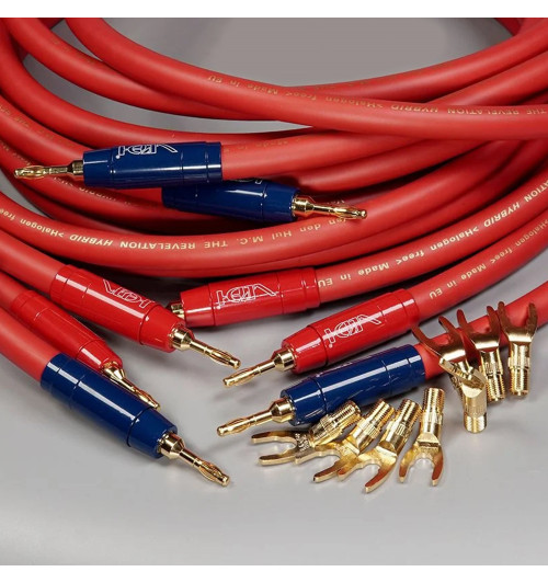 Van den Hul The Revelation Hybrid + Berri Bus - Komplet konfekcjonowanych kabli głośnikowych MC OFC - 4 x 2m