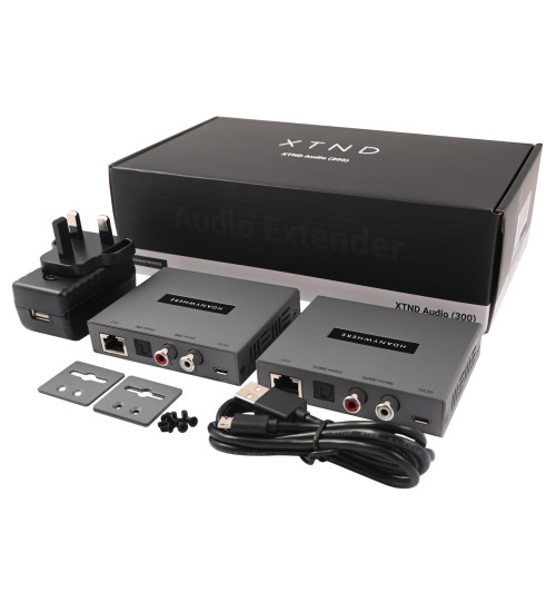 HDAnywhere XTND Audio (300) - Ekstender skrętkowy / przedłużacz sygnału Audio do 300m