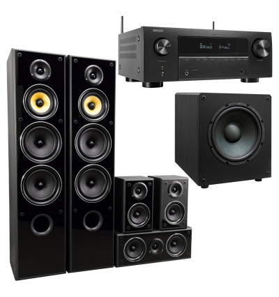 Zestaw: Taga Harmony TAV-606 v.3 + Taga Harmony TSW-90 v.4 + Denon AVR-X2800H