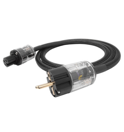 Tomanek Power Cable TPC Gold-Black - Przewód zasilający / sieciowy 230V 16A Schuko - IEC