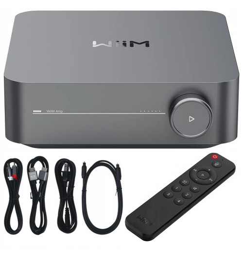 Zestaw: wzmacniacz stereo WiiM Amp + kolumny podstawkowe Klipsch Reference RB-81 II Black Ash