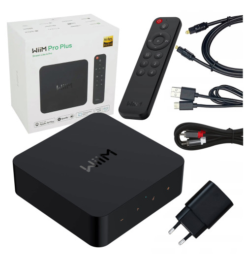 WiiM Pro Plus - Odtwarzacz sieciowy / streamer Wi-Fi z Roon Ready, Chromecast, AirPlay2 i Bluetooth 5.1