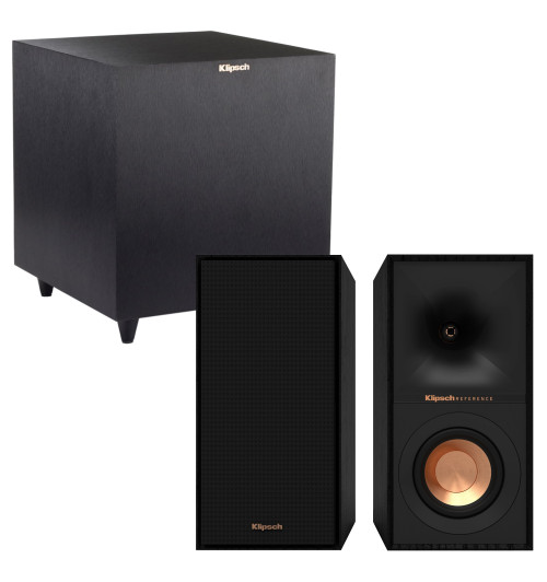 Zestaw: subwoofer aktywny Klipsch R-8SW + kolumny podstawkowe Klipsch R-40M