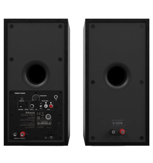 Zestaw: subwoofer aktywny Klipsch R-8SW + aktywne kolumny podstawkowe Klipsch R-50PM