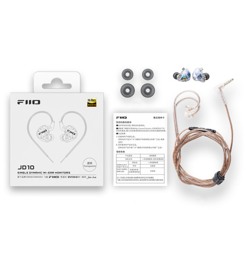 FiiO JD10 - Słuchawki dokanałowe / monitory IEM Hi-Res z mikrofonem