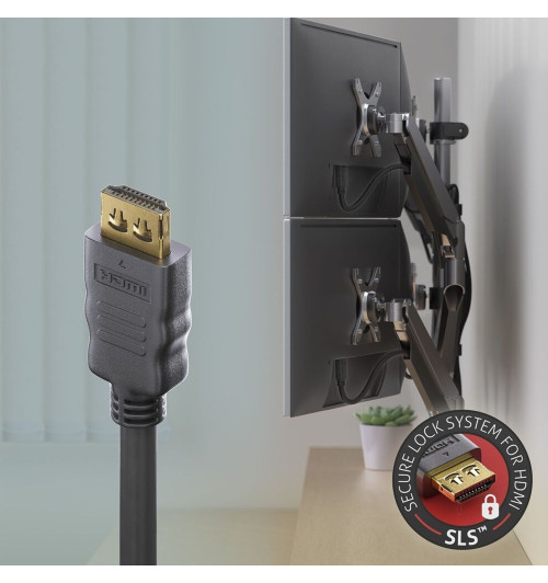 PureLink PI1000-010 PureInstall - Kabel HDMI 2.0 4K UHD 60Hz HDR 18Gbps 1m