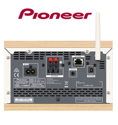 Pioneer X-CM66D mini wieża Hi-Fi z odtwarzaczem CD, DAB i Bluetooth