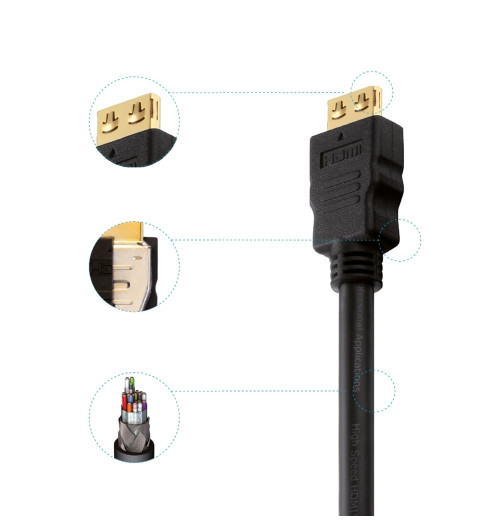 PureLink PI1005 PureInstall - Bezhalogenowy kabel HDMI 2.0 4K UHD 60Hz HDR 18Gbps