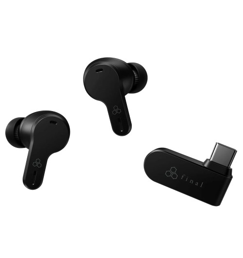 Final Audio VR3000 Wireless - Gamingowe bezprzewodowe słuchawki dokanałowe TWS Bluetooth 5.2 z ANC i adapterem USB-C