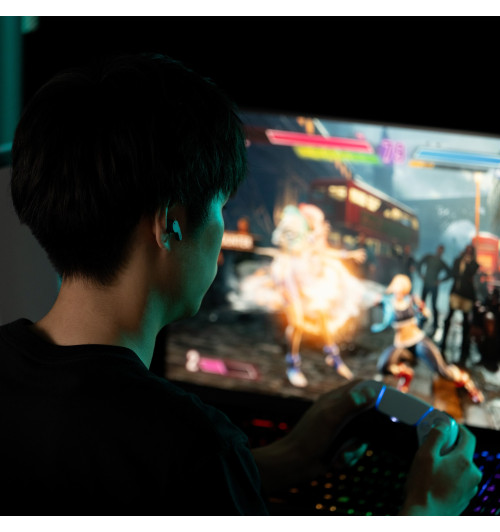 Final Audio VR3000 Wireless - Gamingowe bezprzewodowe słuchawki dokanałowe TWS Bluetooth 5.2 z ANC i adapterem USB-C