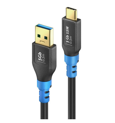 PureLink FI-U320-003 FlexInstall - Kabel USB 3.2 (Gen1x1) USB-C do USB-A 3A/5V/15W 5Gbps 0,3m