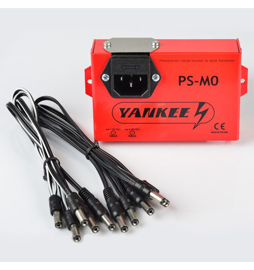 Yankee PS-M0 - Profesjonalny zasilacz 9V DC 2x 900mA do 8 efektów gitarowych