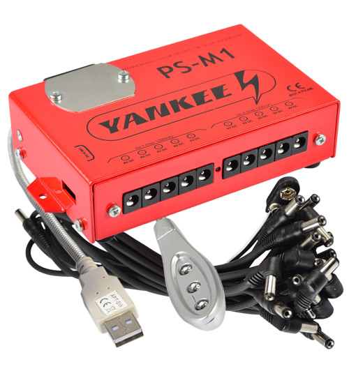 Yankee PS-M1 - Profesjonalny zasilacz 9V DC 2x 900mA do 10 efektów gitarowych
