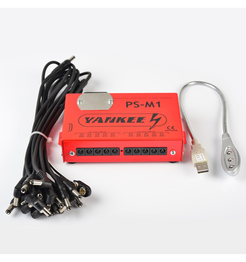 Yankee PS-M1 - Profesjonalny zasilacz 9V DC 2x 900mA do 10 efektów gitarowych