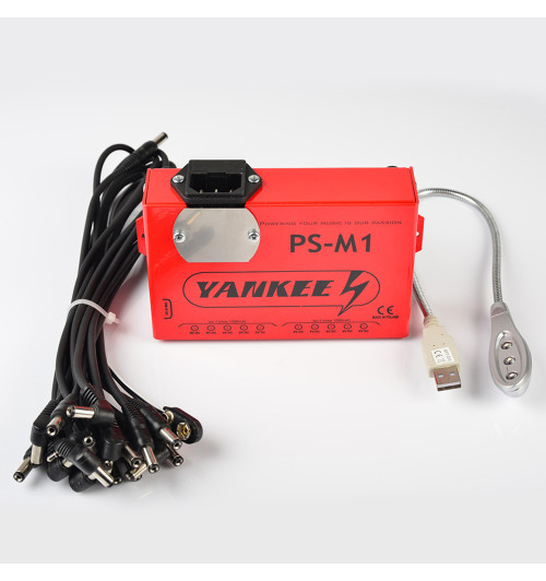 Yankee PS-M1 - Profesjonalny zasilacz 9V DC 2x 900mA do 10 efektów gitarowych