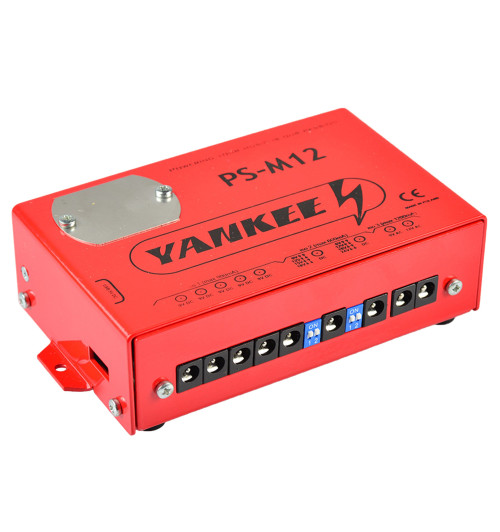 Yankee PS-M12 - Profesjonalny zasilacz 5x 9V DC, 1x 6-24V DC, 1x 9-18V DC, 1x 9V AC i 1x 12V AC do 8 efektów gitarowych