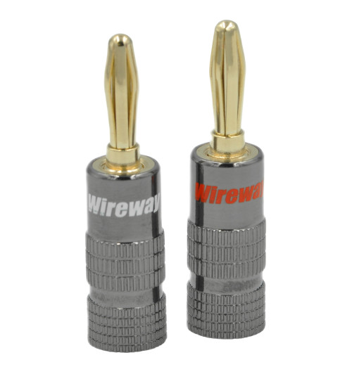 Wtyk głośnikowy bananowy sprężynka 2 szt. - WireWay WW122001