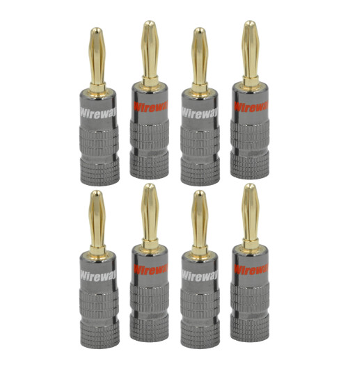 Wtyk głośnikowy bananowy sprężynka 8 szt. - WireWay WW122001