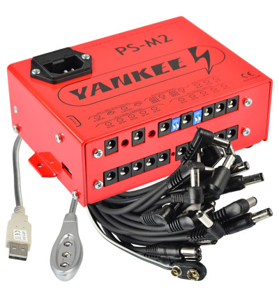 Yankee PS-M2 - Profesjonalny zasilacz z 5 sekcjami do 17 efektów gitarowych