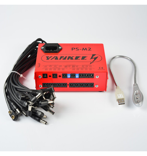 Yankee PS-M2 - Profesjonalny zasilacz z 5 sekcjami do 17 efektów gitarowych