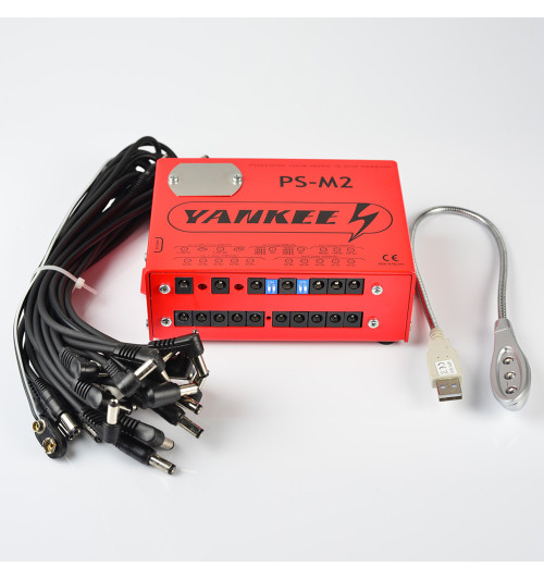 Yankee PS-M2 - Profesjonalny zasilacz z 5 sekcjami do 17 efektów gitarowych