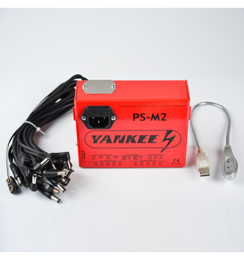 Yankee PS-M2 - Profesjonalny zasilacz z 5 sekcjami do 17 efektów gitarowych