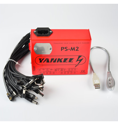 Yankee PS-M2 - Profesjonalny zasilacz z 5 sekcjami do 17 efektów gitarowych